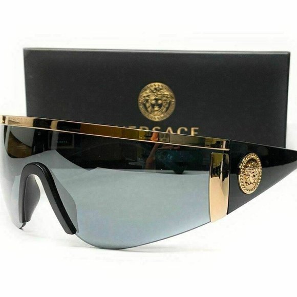 VERSACE GOLD MIRROR 40MM MEN'S SUNGLASSES - Picture 1 of 3